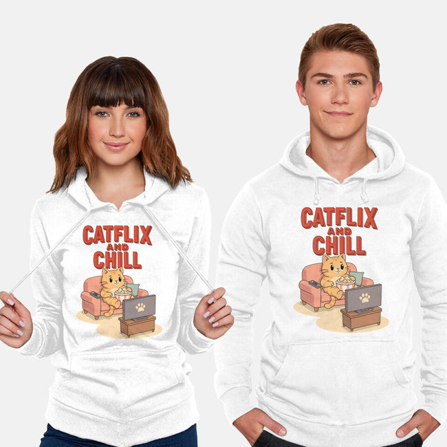 Catflix And Chill-Unisex-Pullover-Sweatshirt-Tri haryadi