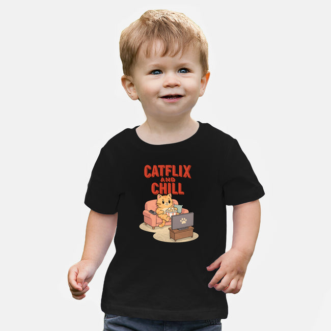 Catflix And Chill-Baby-Basic-Tee-Tri haryadi