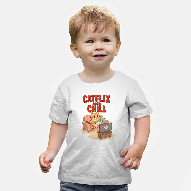 Catflix And Chill-Baby-Basic-Tee-Tri haryadi