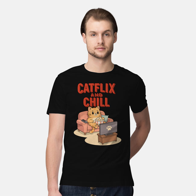 Catflix And Chill-Mens-Premium-Tee-Tri haryadi