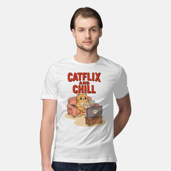 Catflix And Chill-Mens-Premium-Tee-Tri haryadi