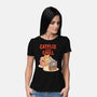 Catflix And Chill-Womens-Basic-Tee-Tri haryadi