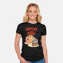 Catflix And Chill-Womens-Fitted-Tee-Tri haryadi