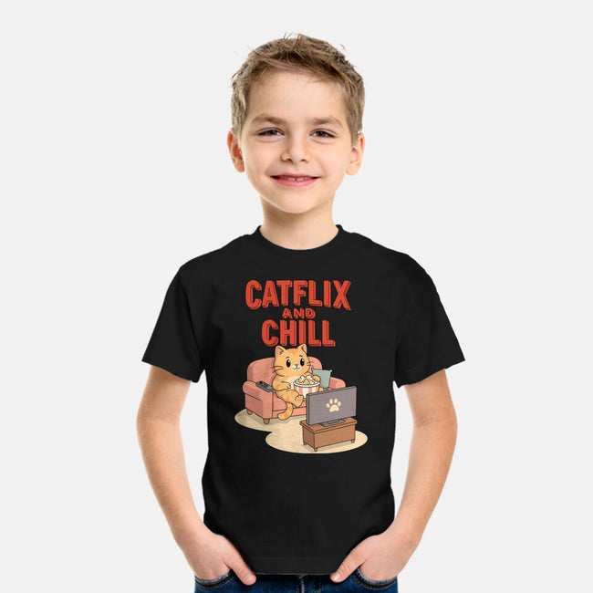 Catflix And Chill-Youth-Basic-Tee-Tri haryadi