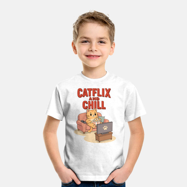 Catflix And Chill-Youth-Basic-Tee-Tri haryadi