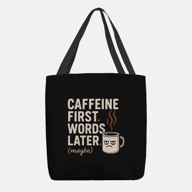 Caffeine First Words Later-None-Basic Tote-Bag-Popnotic