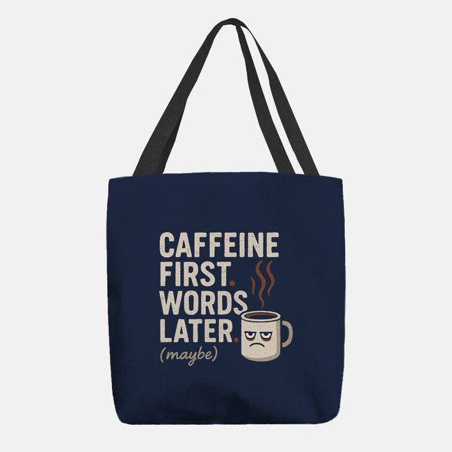 Caffeine First Words Later-None-Basic Tote-Bag-Popnotic
