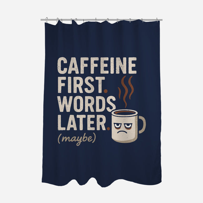 Caffeine First Words Later-None-Polyester-Shower Curtain-Popnotic