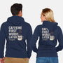 Caffeine First Words Later-Unisex-Zip-Up-Sweatshirt-Popnotic