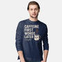 Caffeine First Words Later-Mens-Long Sleeved-Tee-Popnotic