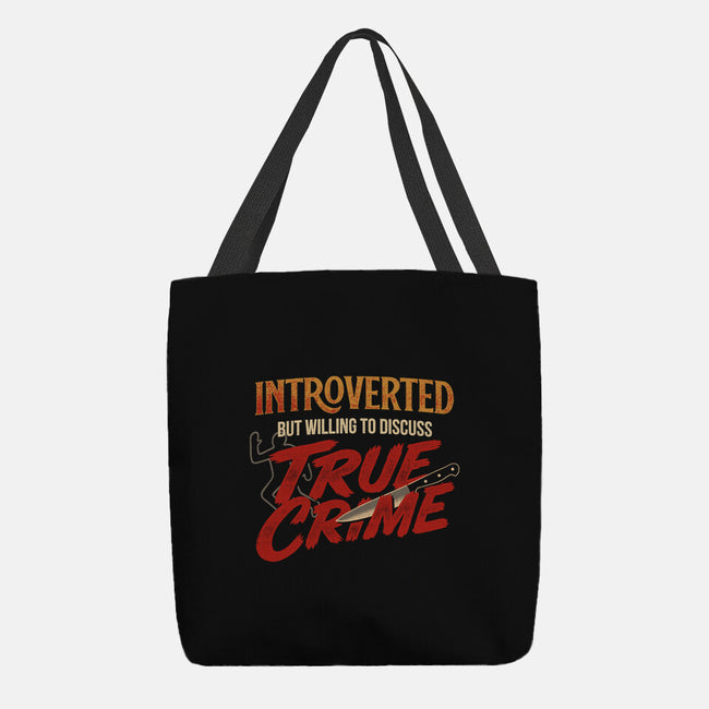 Willing To Discuss True Crime-None-Basic Tote-Bag-Popnotic