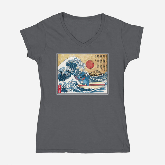 Ohana In Japan-Womens-V-Neck-Tee-DrMonekers