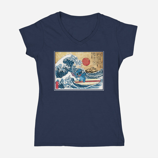 Ohana In Japan-Womens-V-Neck-Tee-DrMonekers