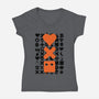 LD And Robots-Womens-V-Neck-Tee-DrMonekers