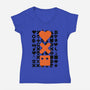 LD And Robots-Womens-V-Neck-Tee-DrMonekers