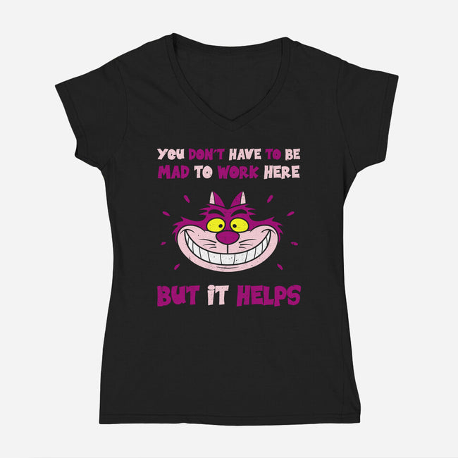 You Don’t Have To Be Mad-Womens-V-Neck-Tee-drbutler