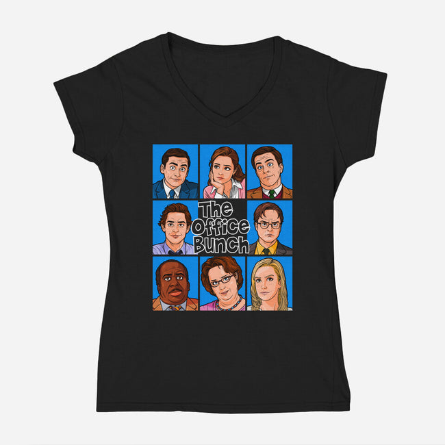 The Office Bunch-Womens-V-Neck-Tee-drbutler