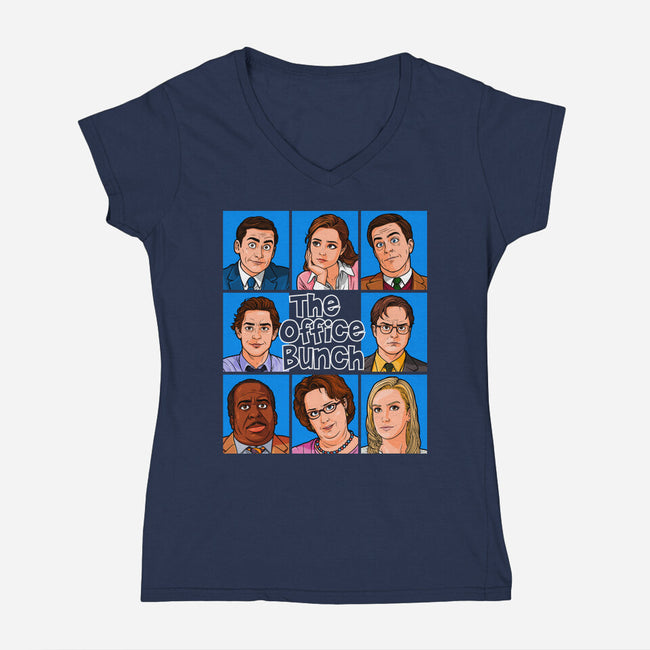 The Office Bunch-Womens-V-Neck-Tee-drbutler