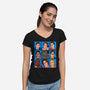 The Office Bunch-Womens-V-Neck-Tee-drbutler