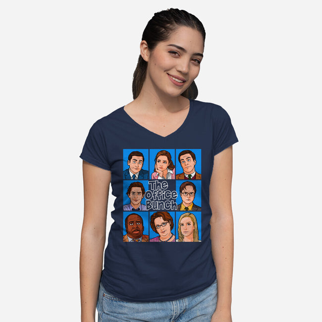The Office Bunch-Womens-V-Neck-Tee-drbutler