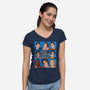 The Office Bunch-Womens-V-Neck-Tee-drbutler