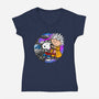 The Great Beagle Wave-Womens-V-Neck-Tee-drbutler