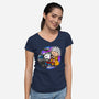 The Great Beagle Wave-Womens-V-Neck-Tee-drbutler