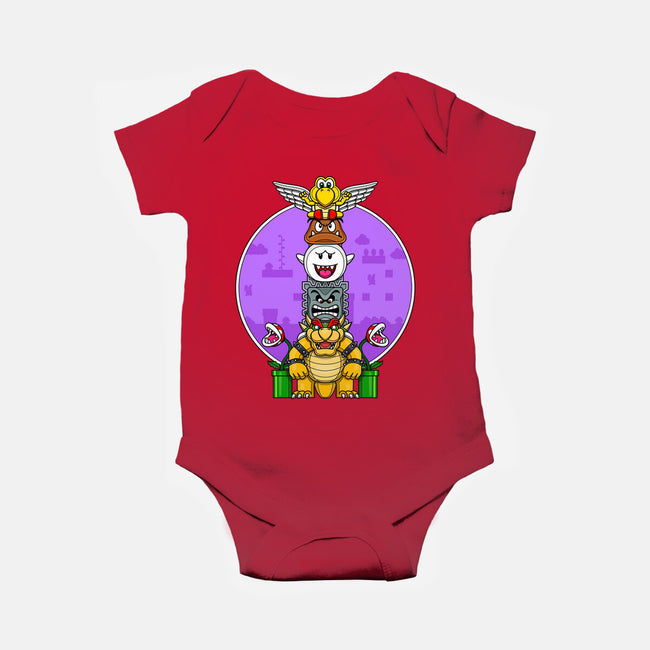 Team Bowser-Baby-Basic-Onesie-drbutler