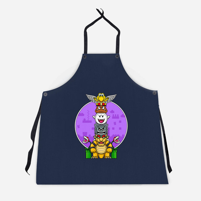 Team Bowser-Unisex-Kitchen-Apron-drbutler