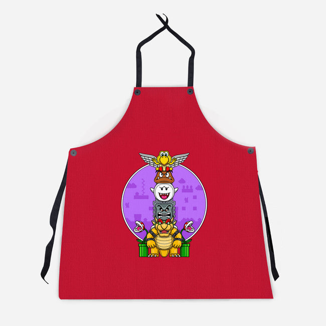 Team Bowser-Unisex-Kitchen-Apron-drbutler