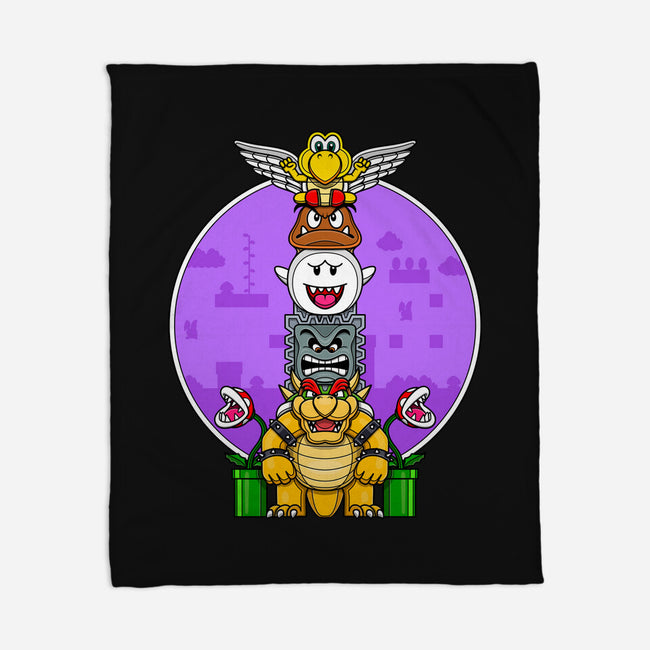 Team Bowser-None-Fleece-Blanket-drbutler