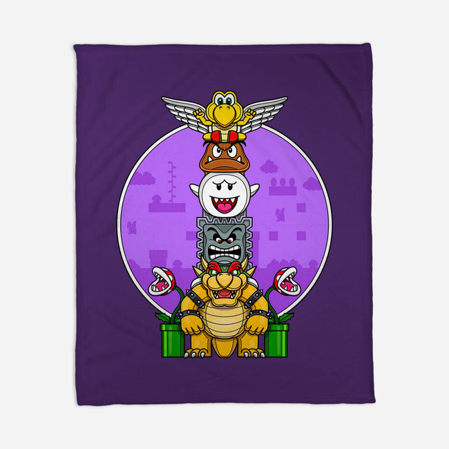 Team Bowser-None-Fleece-Blanket-drbutler