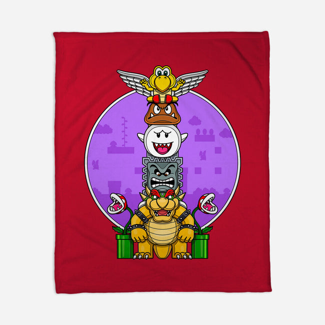 Team Bowser-None-Fleece-Blanket-drbutler