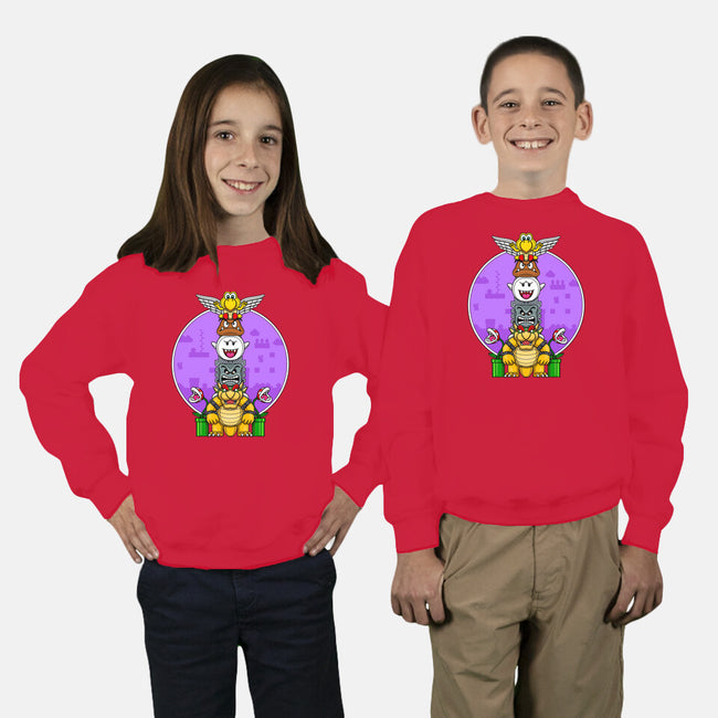 Team Bowser-Youth-Crew Neck-Sweatshirt-drbutler