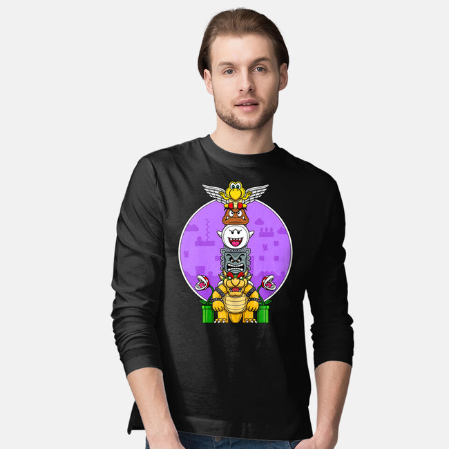 Team Bowser-Mens-Long Sleeved-Tee-drbutler