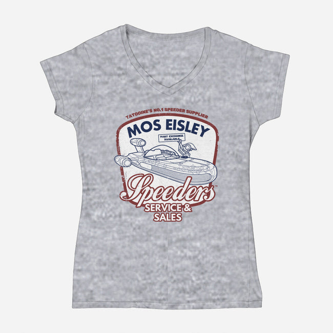 Mos Eisley Speeders-Womens-V-Neck-Tee-drbutler