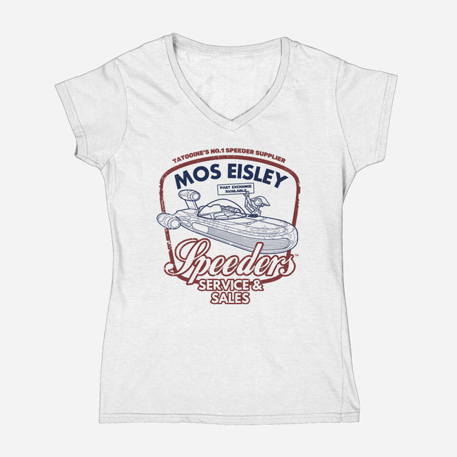 Mos Eisley Speeders-Womens-V-Neck-Tee-drbutler