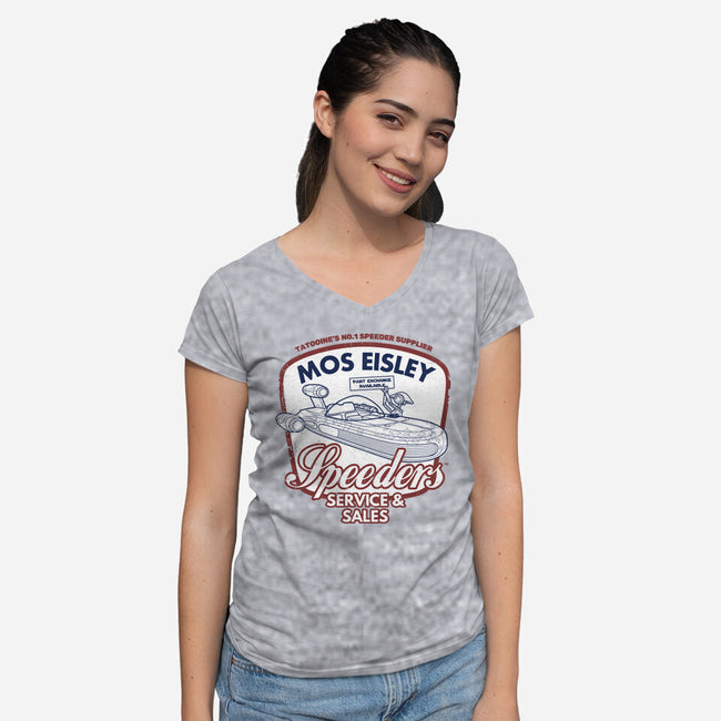 Mos Eisley Speeders-Womens-V-Neck-Tee-drbutler