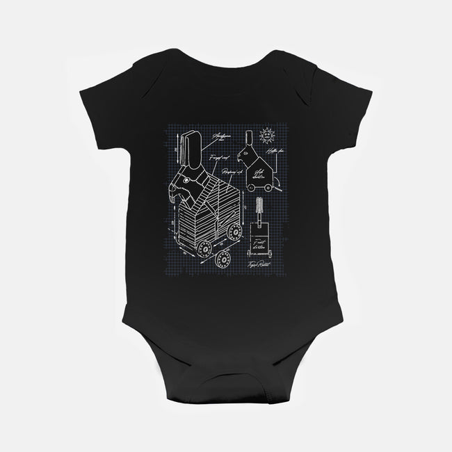 Trojan Rabbit Blueprints-Baby-Basic-Onesie-drbutler