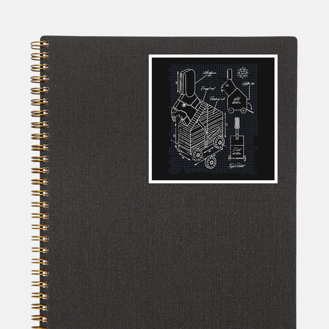 Trojan Rabbit Blueprints-None-Glossy-Sticker-drbutler