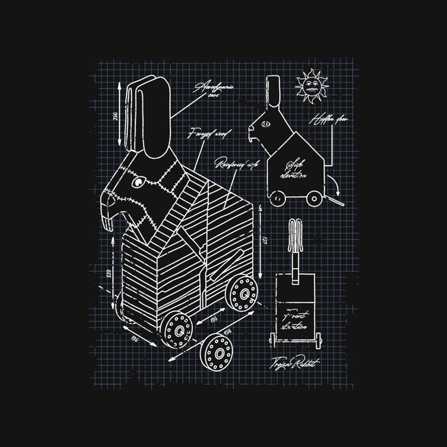 Trojan Rabbit Blueprints-Mens-Premium-Tee-drbutler