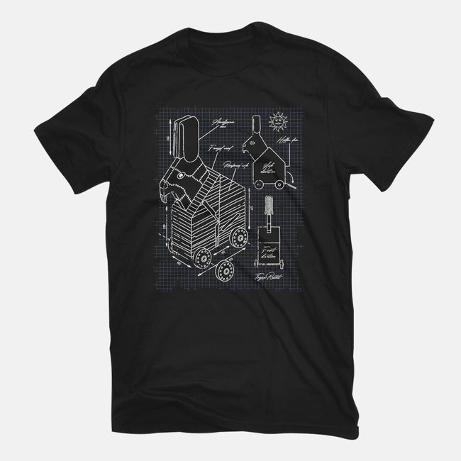Trojan Rabbit Blueprints-Mens-Premium-Tee-drbutler