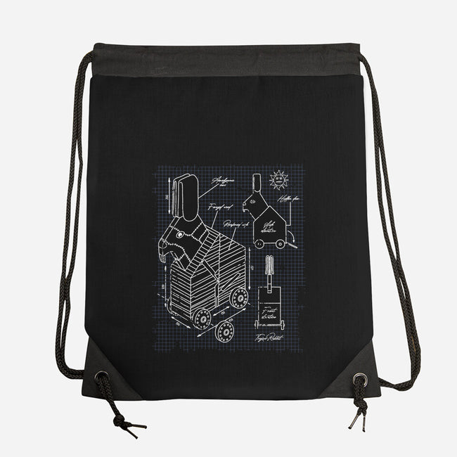 Trojan Rabbit Blueprints-None-Drawstring-Bag-drbutler