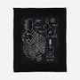 Trojan Rabbit Blueprints-None-Fleece-Blanket-drbutler