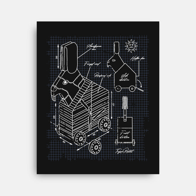 Trojan Rabbit Blueprints-None-Stretched-Canvas-drbutler