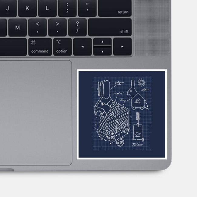 Trojan Rabbit Blueprints-None-Glossy-Sticker-drbutler