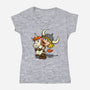 Unicorns And Dungeons-Womens-V-Neck-Tee-drbutler