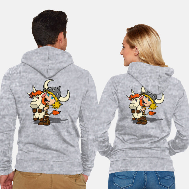 Unicorns And Dungeons-Unisex-Zip-Up-Sweatshirt-drbutler