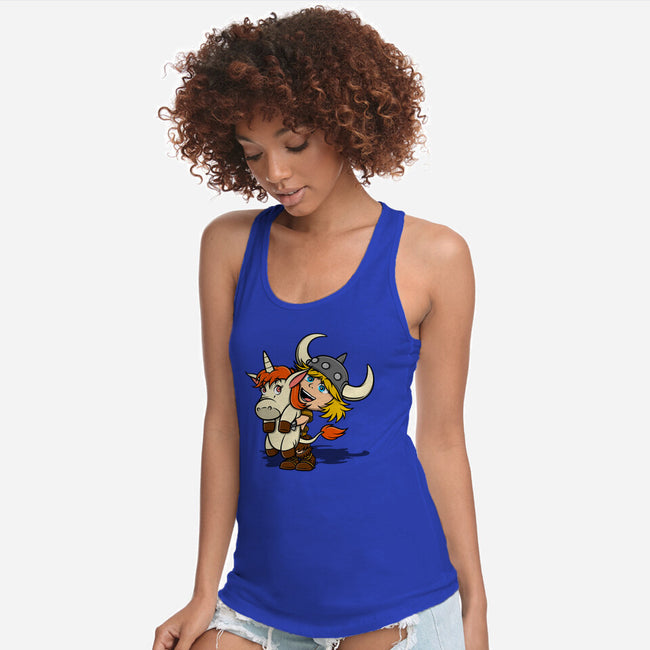 Unicorns And Dungeons-Womens-Racerback-Tank-drbutler