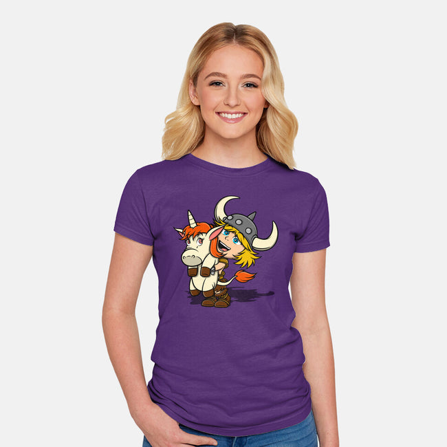 Unicorns And Dungeons-Womens-Fitted-Tee-drbutler